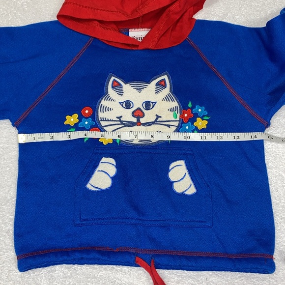 Vintage spring creek kitty cat flower hoodie size 6x - Picture 4 of 8